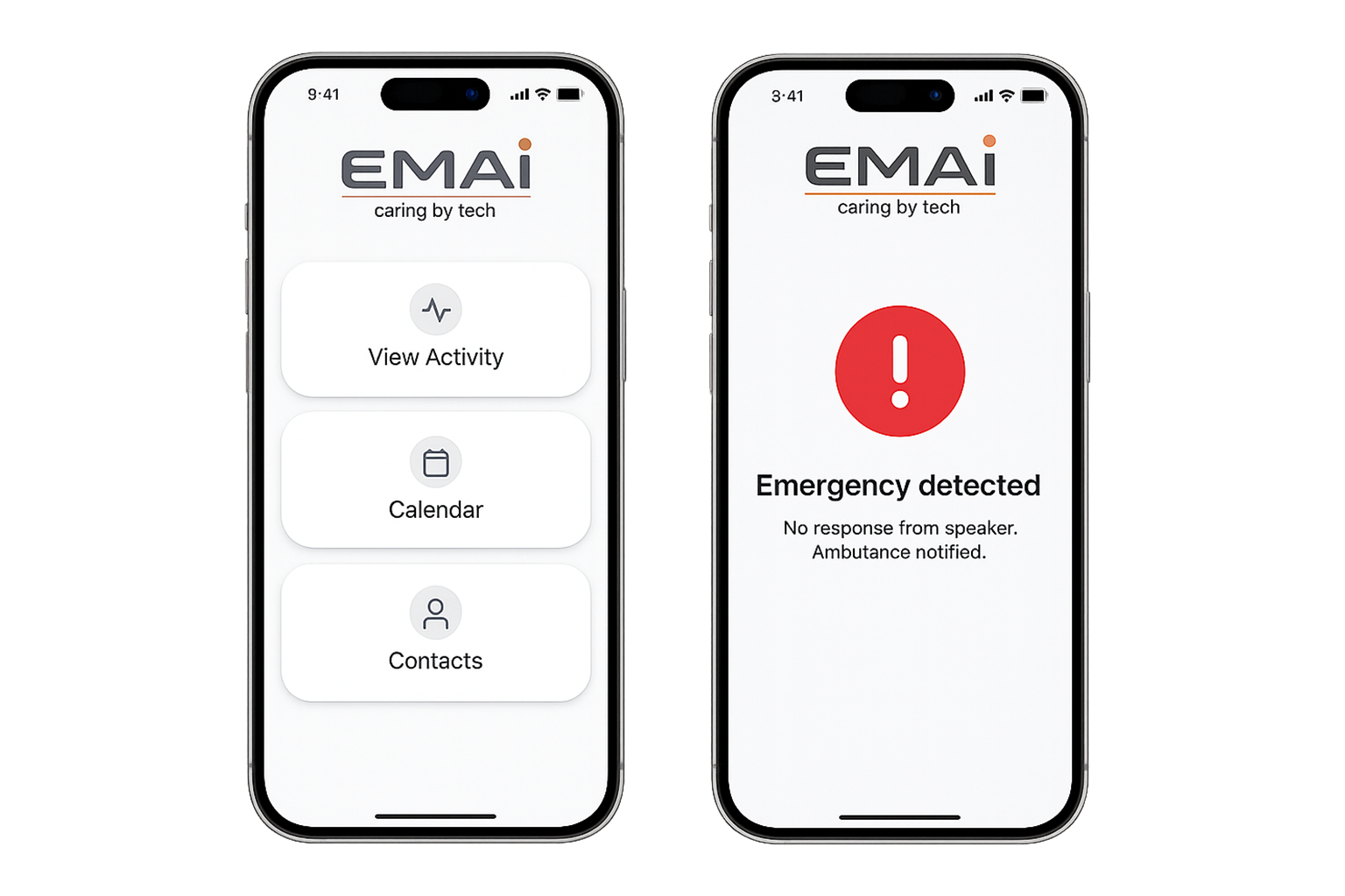 EMAi app screens